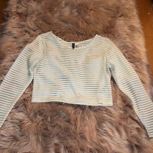 White long sleeved crop top